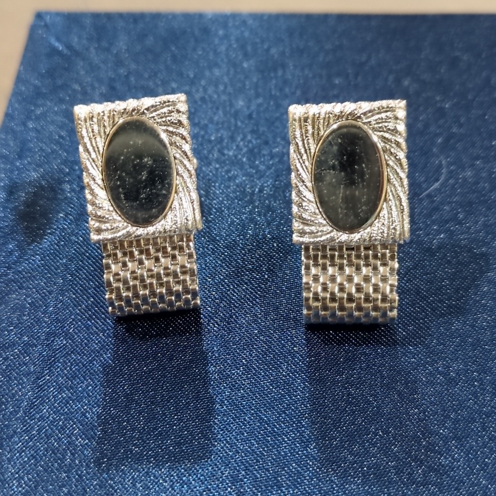 Men's Cufflinks Silver Tone
